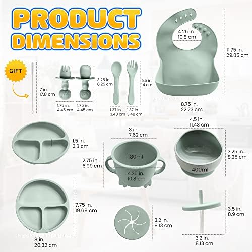 Hippobaby adjustable silicone baby bib with food catcher