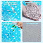Yoheueoa Non Toxic Gel Mat folded neatly to demonstrate portable travel design.