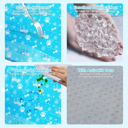 Yoheueoa Non Toxic Gel Mat folded neatly to demonstrate portable travel design.