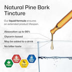 Side profile of 4 fluid ounce pine bark extract bottle