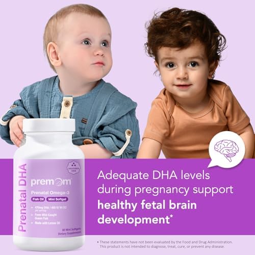 Premom prenatal health supplement bottle highlighting the pure wild caught ocean fish source.