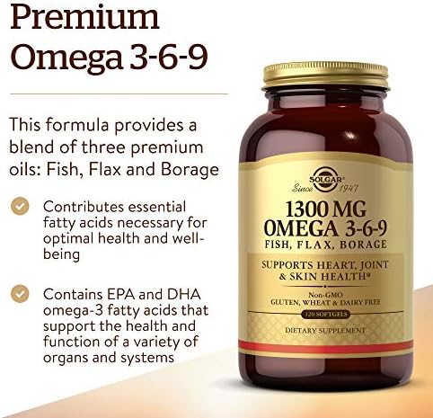 Solgar Omega 3-6-9 ingredients and health benefits