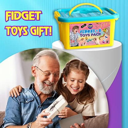 Children playing with FunKidz sensory fidget puzzle cubes