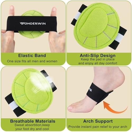 Close up of the breathable elastic fabric of the Wonderwin foot relief sleeves
