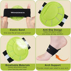 Close up of the breathable elastic fabric of the Wonderwin foot relief sleeves