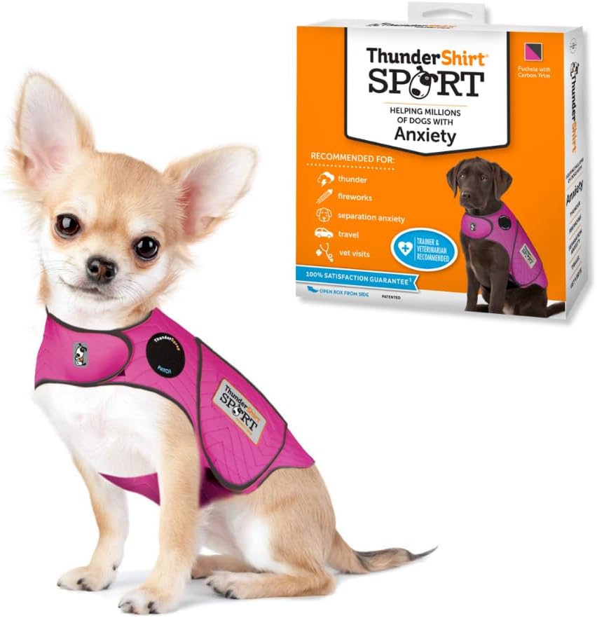 Thundershirt anxiety relief vest for large dogs worn during outdoor walks