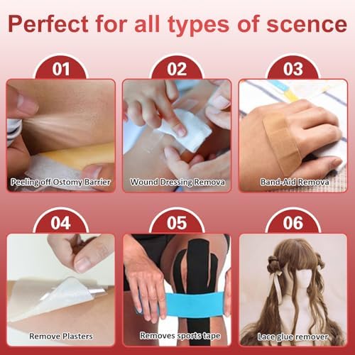 Painless bandage removal spray for kids and elderly personal care.