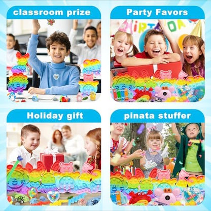 Bulk party favor toys displayed for treasure box rewards