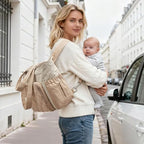 G4Free baby backpack displayed with included water repellent changing pad