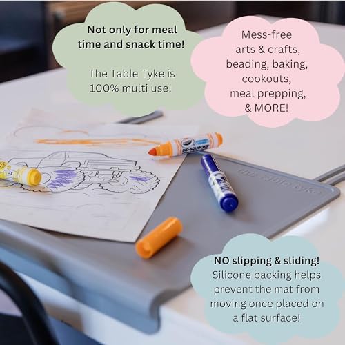 The Table Tyke medical grade silicone mat being placed into the top rack of a home dishwasher for cleaning