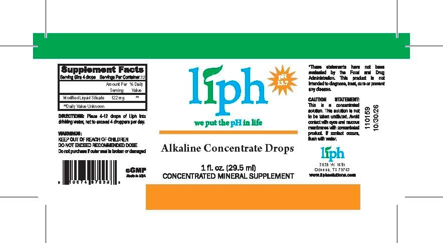 Alkaline liquid silica mineral concentrate supplement bottle featuring portable travel size dropper