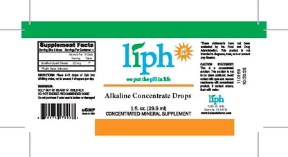 Alkaline liquid silica mineral concentrate supplement bottle featuring portable travel size dropper