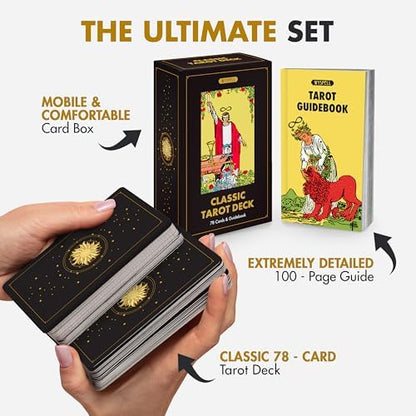 Wyspell seventy eight card beginner tarot deck with physical guidebook layout