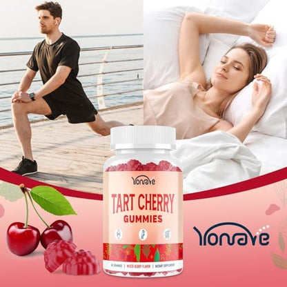Authentic USA imported Yonrave tart cherry gummies packaging
