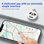 IOYDC smartphone application screen displaying live real time Google Maps pet tracking
