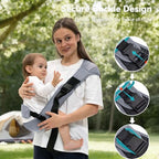 COSDIG ergonomic baby wrap with anti slip safety ropes for secure positioning