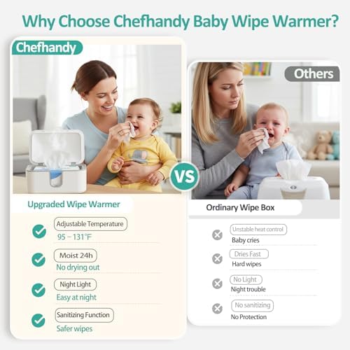 Chefhandy baby wipe warmer with digital display and controls
