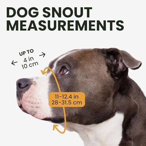 Side angle of BRONZEDOG amstaff wire muzzle highlighting nose padding.