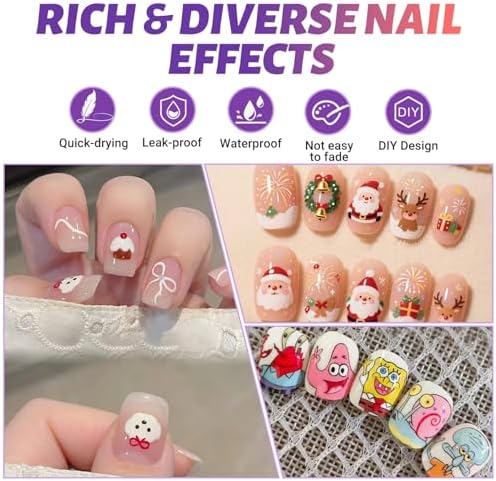 Close up of 0.5 millimeter fine tip nail art marker