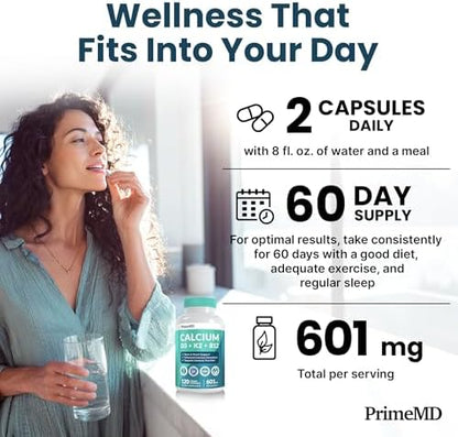 Authentic PrimeMD 4-in-1 vegan calcium supplement bottle
