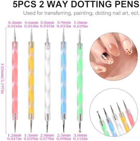 Close up of Siyuwuro stainless steel dotting tool tips