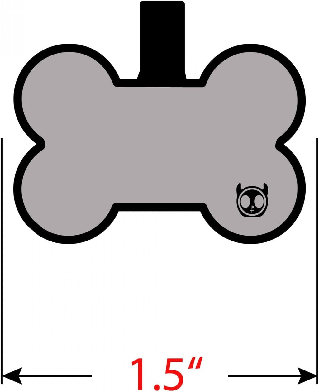 Customized non toxic silicone pet tag for noise free dog collars