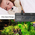 MQ multi-functional aquarium pump with modular filter compartments and internal media.