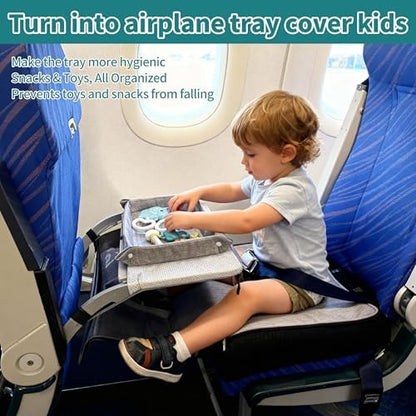 NNOODUST toddler leg rest installed in a window seat setup demonstrating flat sleeping space.