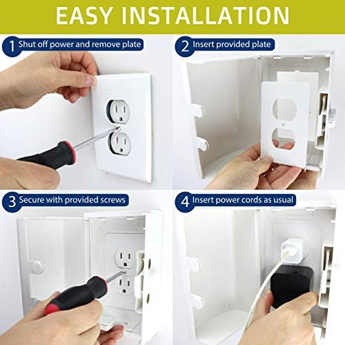 Wappa Baby electrical outlet cover box installed on wall