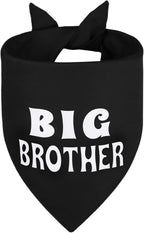 Big Brother Dog Bandana Beige XLarge 1PCS, Adjustable Triangle Scarf, Pregnancy Announecment, New Baby for Family. - Image 11