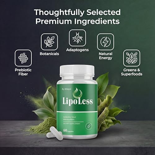 Natural ingredients blend Xtreya LipoLess capsules side view
