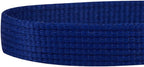 Adjustable breakaway safety buckle on navy blue cat collar