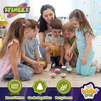 Children playing with 12 pack Ipidipi Toys Spineez spinners