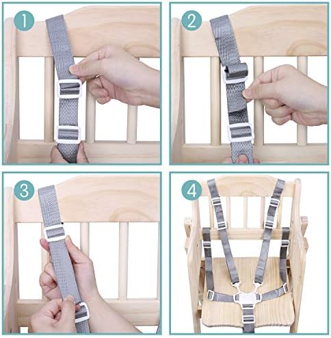 Universal high chair strap set for pram and buggy