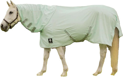 Equinavia Brisk Mesh Horse Fly Sheet with Removable Neck Cover| Durable Extended Coverage with UPF 45 UV Protection | Fly Sheet for Horses - Silver Gray - 78 in - Image 11