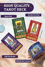 Wyspell tarot deck cards fanned out on table