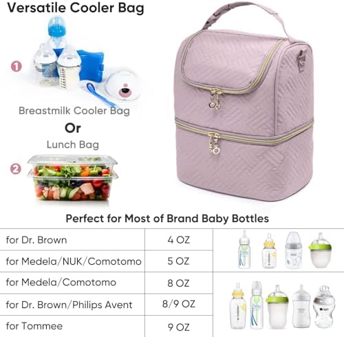 Interior view of insulated breastmilk storage bag