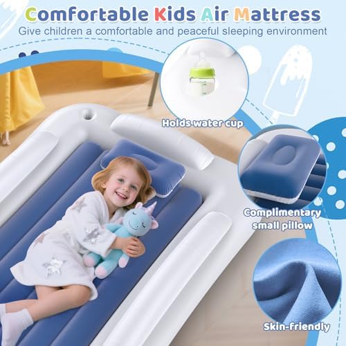 Deeteck fifty three inch kids travel mattress close up view of heavy duty valve