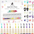 12 Colors Nail Art Pens Set, 3D Acrylic Paint Nail Polish Pens for Drawing &Dotting, Quick-Dry Nail Art Markers with Fine Tip, Manicure Design Tools for DIY Nail Art at Home & Salon - Image 1