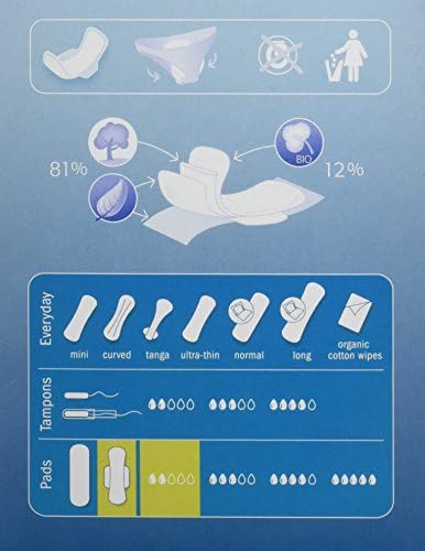 Natracare plastic-free biodegradable sanitary napkins with organic cotton cover.