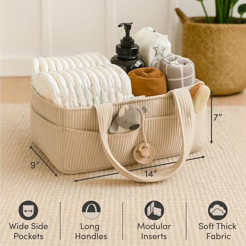 Putska nursery storage basket showing interior compartments