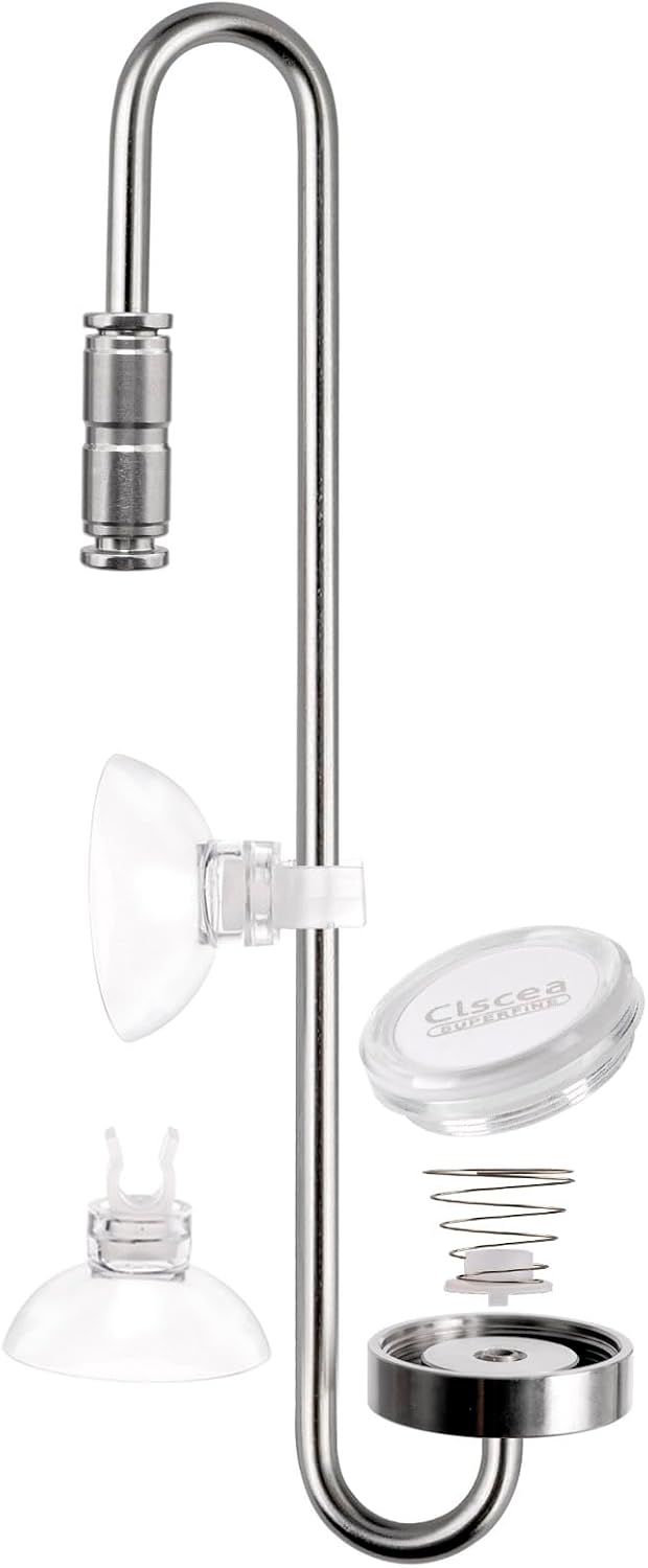 Aquarium Stainless Steel CO2 Diffuser Atomizer with Integrated Check Valve for Rimless Tanks, DC300-20 - Image 10