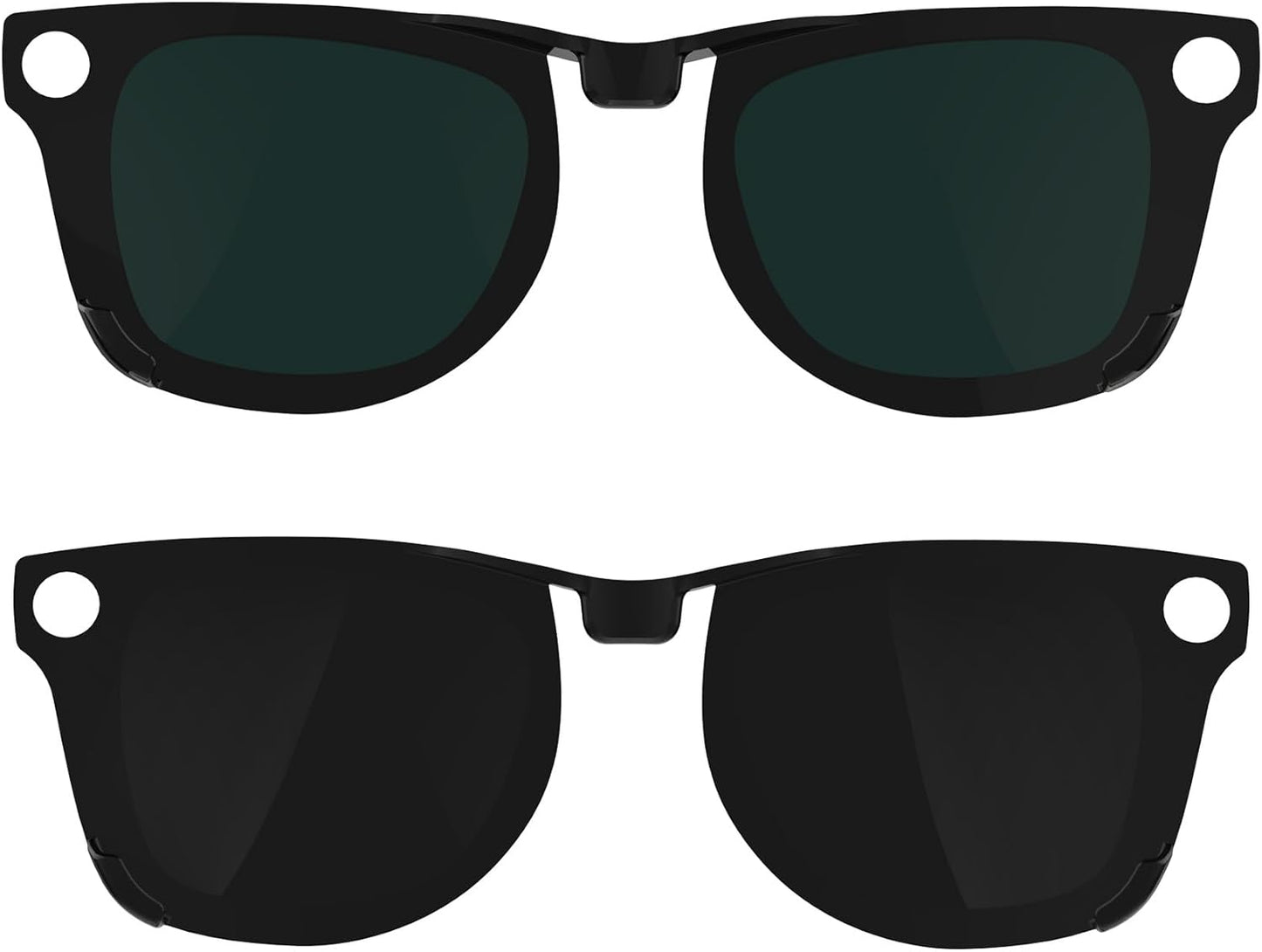 HIBLOKS 2Pcs Polarized Clip for RayBan Meta Wayfarer RW4006 & Gen 2 RW4012 Regular (50-22), Shiny Black Frame Discoloration Clip for RayBan Meta Gen 2 Protect Your Eyes, (Yellow+Brown) - Image 15