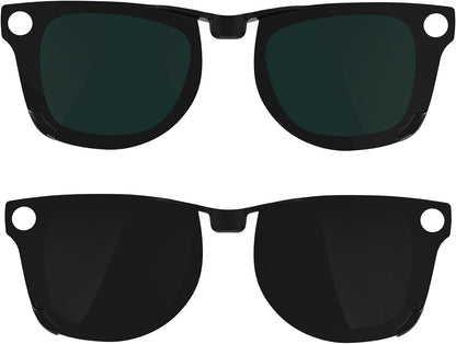 HIBLOKS 2Pcs Polarized Clip for RayBan Meta Wayfarer RW4006 & Gen 2 RW4012 Regular (50-22), Shiny Black Frame Discoloration Clip for RayBan Meta Gen 2 Protect Your Eyes, (Yellow+Brown) - Image 15