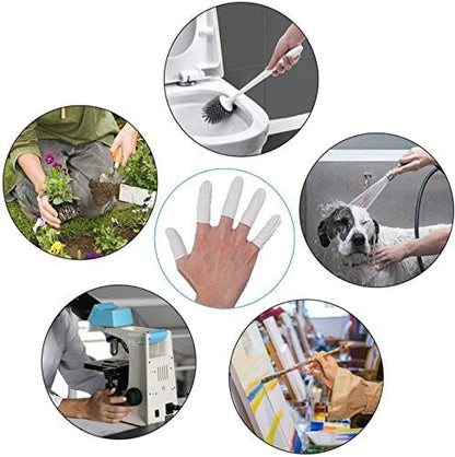 Medium size flexible latex cots prevent fingerprints on clay