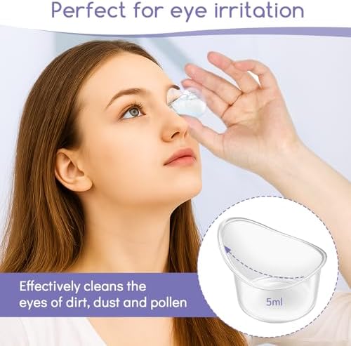 Ergonomic 5ml plastic eye bath washer with measuring markings