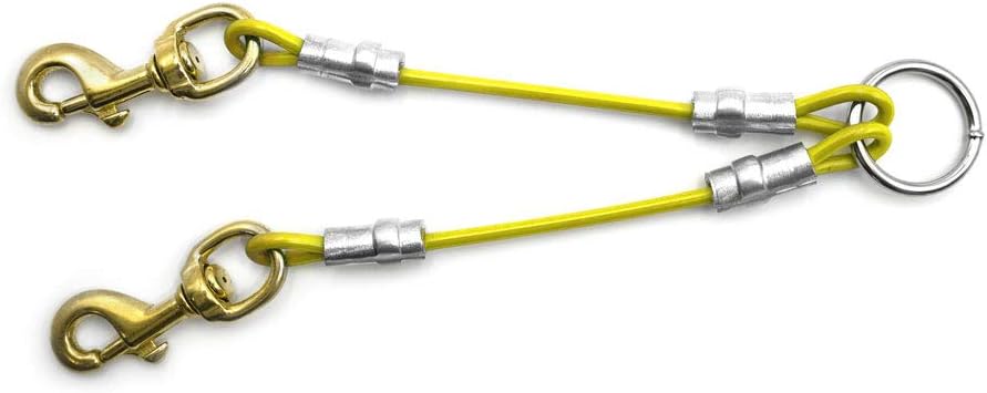Heavy-duty 3 dog leash splitter coupler by Outdoor Dog Supply for hunting dogs.