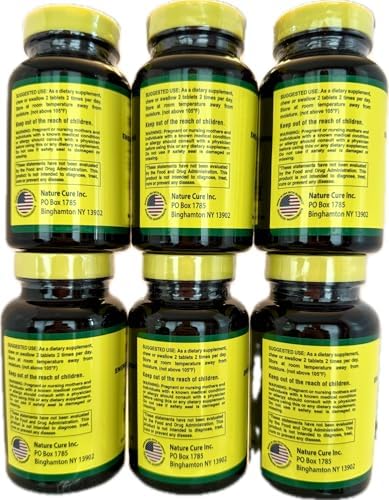 Nature Cure Bee Pollen and Propolis caplets bottle label close up
