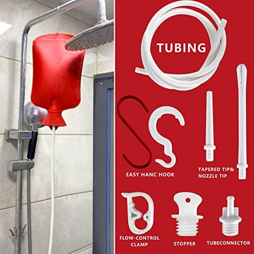 Reusable enema tips and accessories for colon cleansing kit