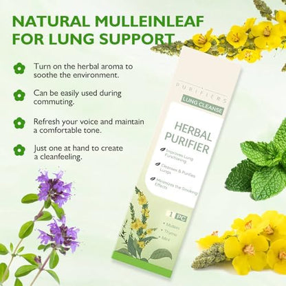 Product packaging for the HENGRUNXIN imported wellness pen detailing the smoke free lung support benefits.